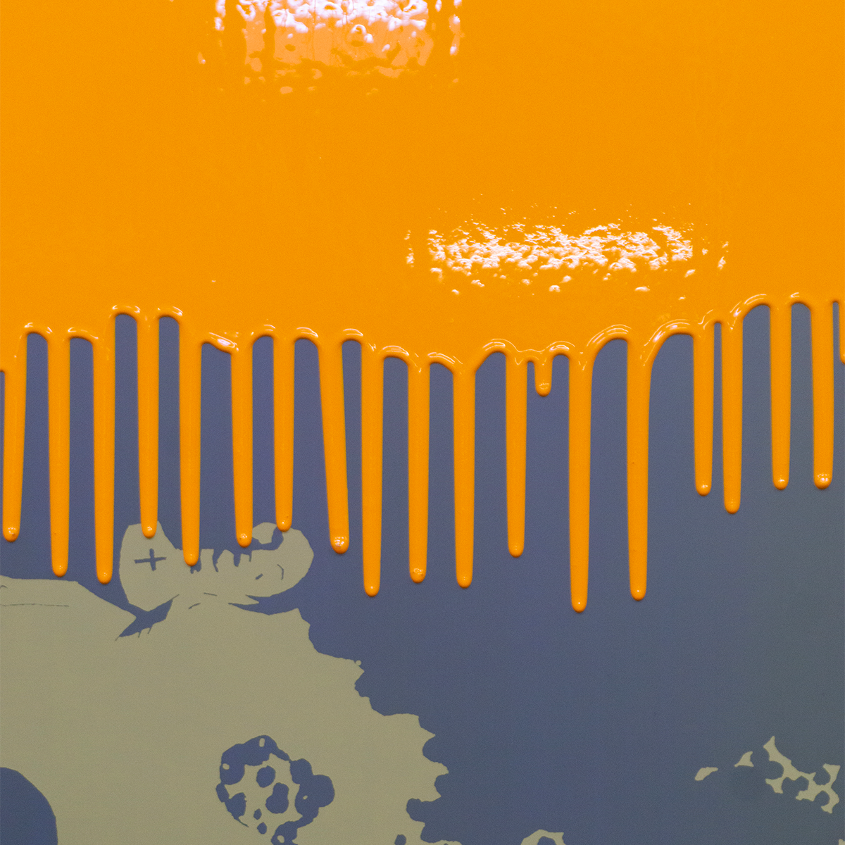 encre orange sur ecran serigraphie