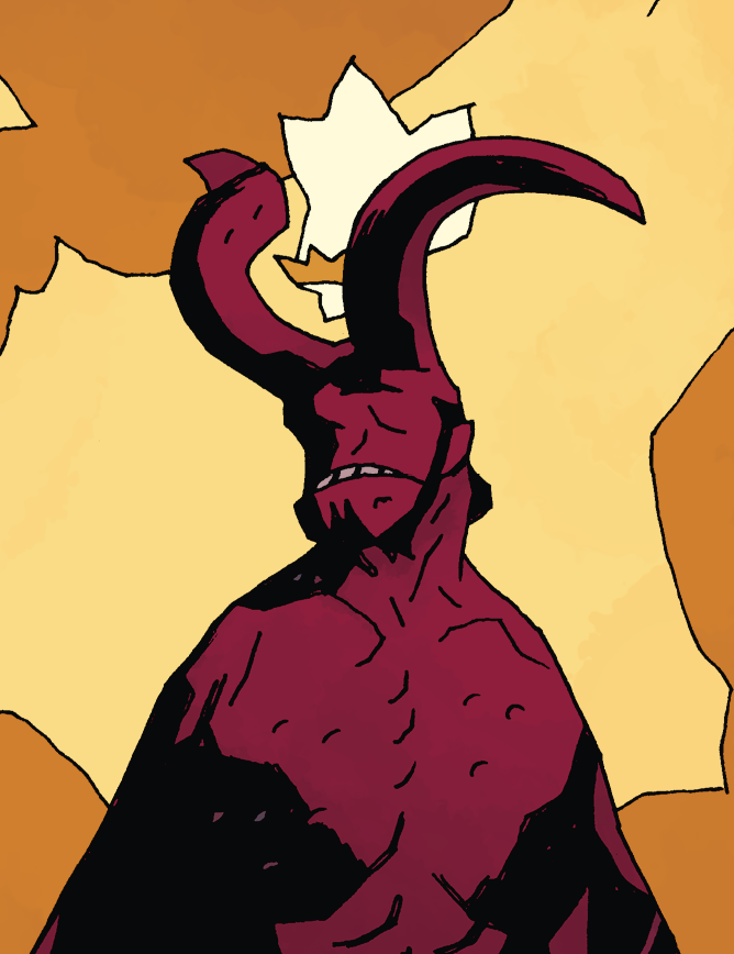 visage de hellboy affiche serigraphie 1