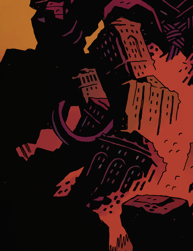 details immeubles detruits affiche hellboy 1