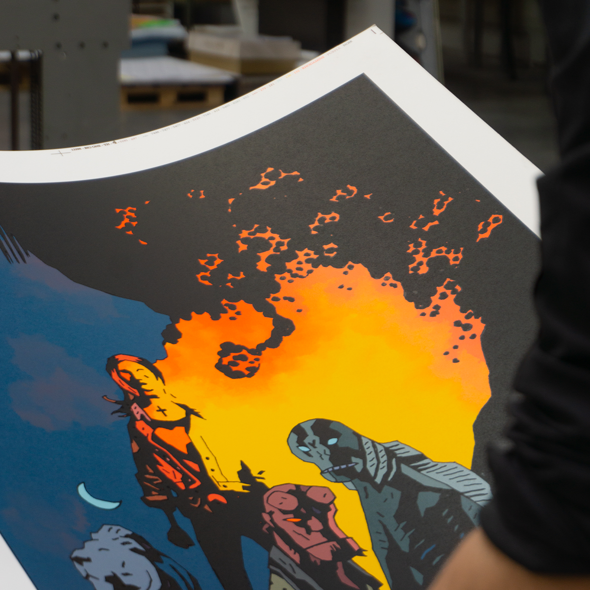 affiche hellboy 2 serigraphie couleur papier