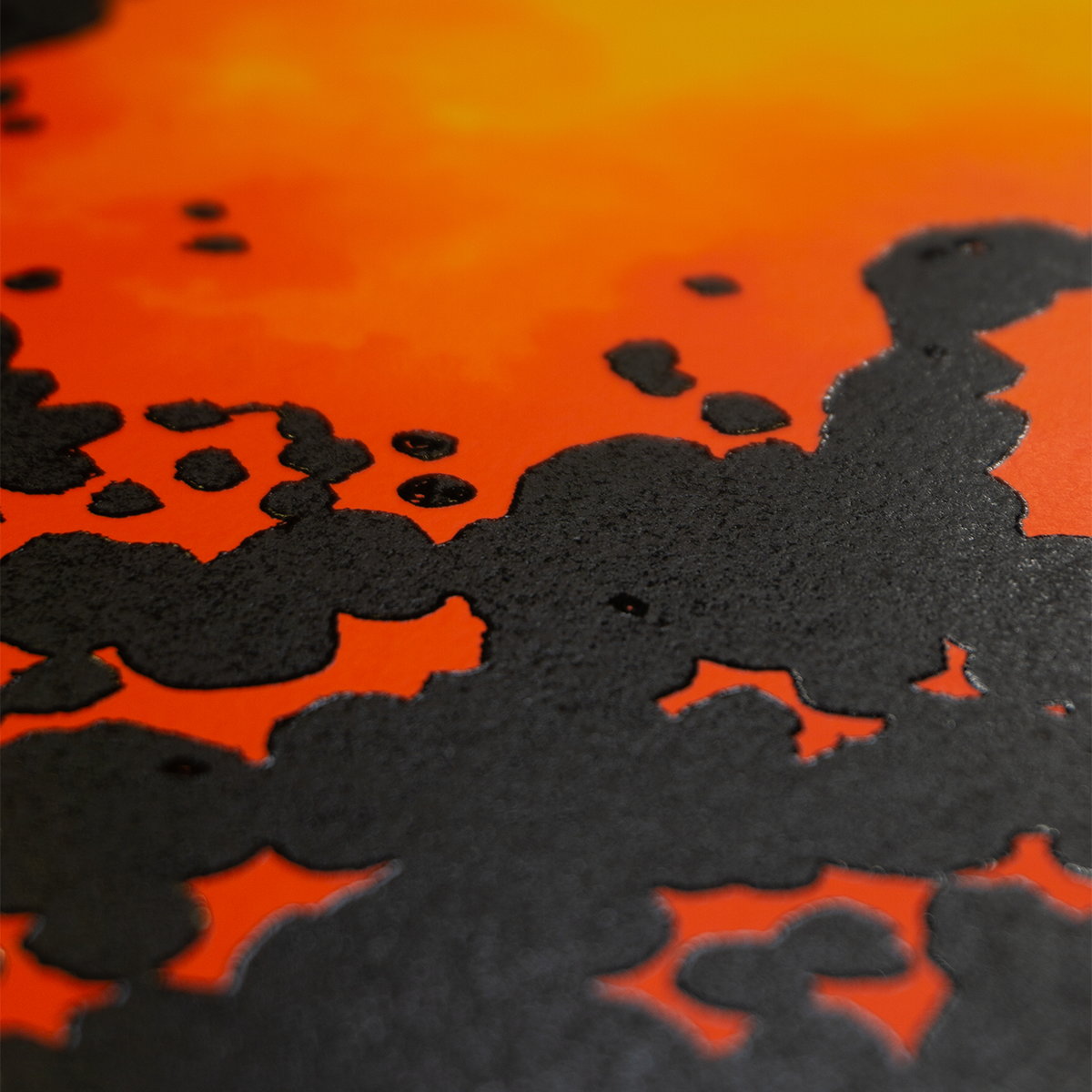 detail serigraphie affiche hellboy 2